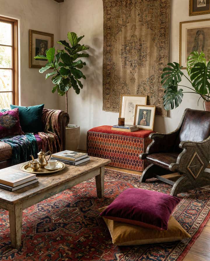 1' 5 x 3' 2 Hand Knotted Furniture Trunk