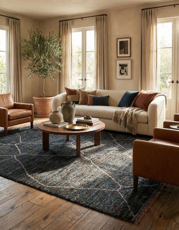 8' x 9' 8 Hand Knotted Moroccan Wool Rug