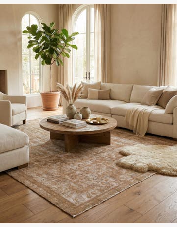 7' 3 x 9' 8 Hand Knotted Ultra Vintage Persian Wool Rug