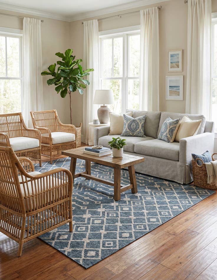 Detail image of 7' 10 x 10' Eco Trellis Rug