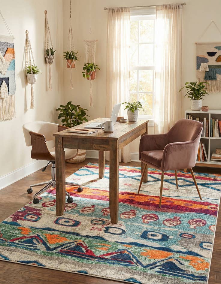 Detail image of  6' x 9'  Washable Vivid Rug