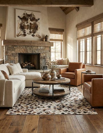 5' 1 x 8' 2 Cowhide Rug