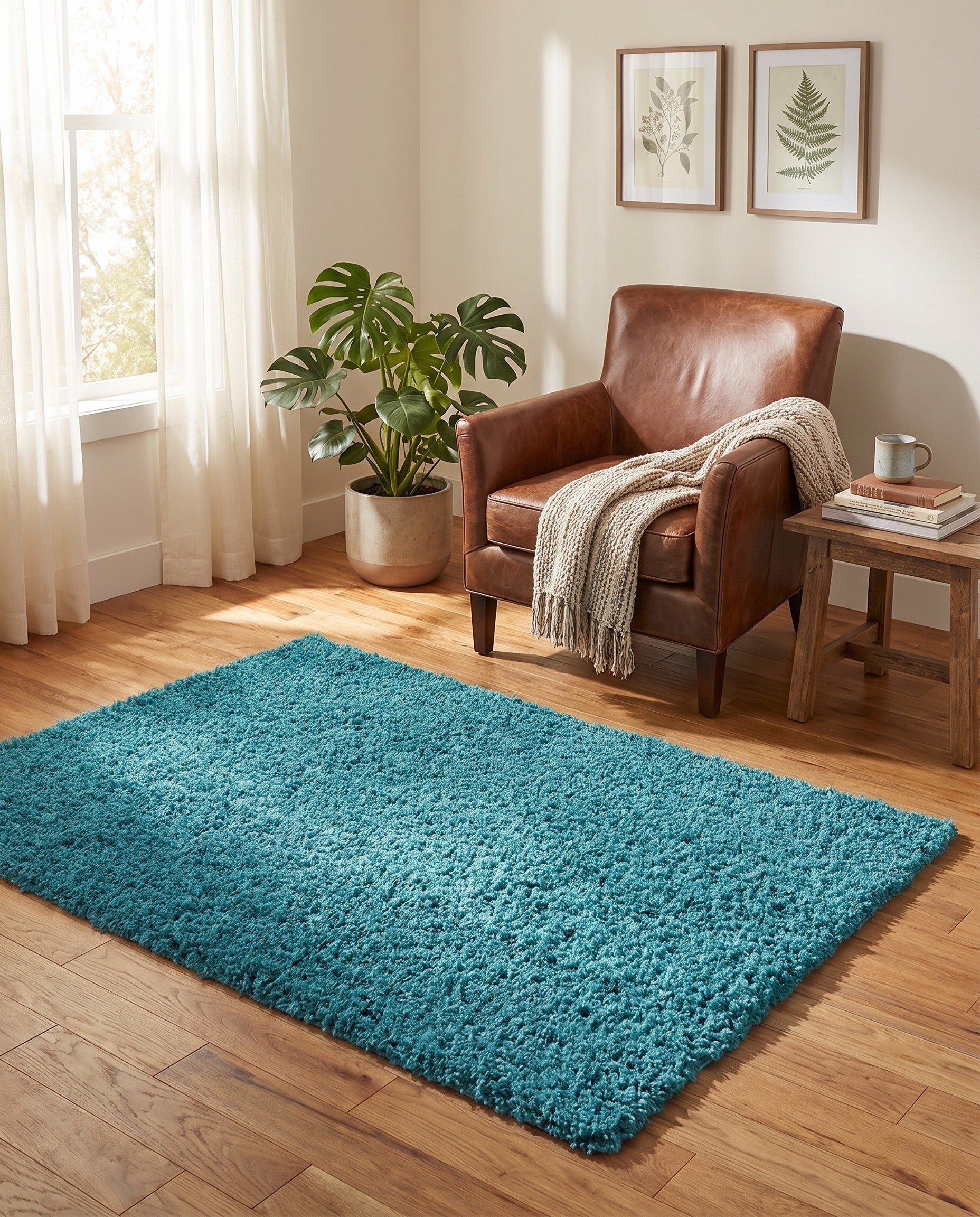 3' x 5' 3 Solid Shag Rug