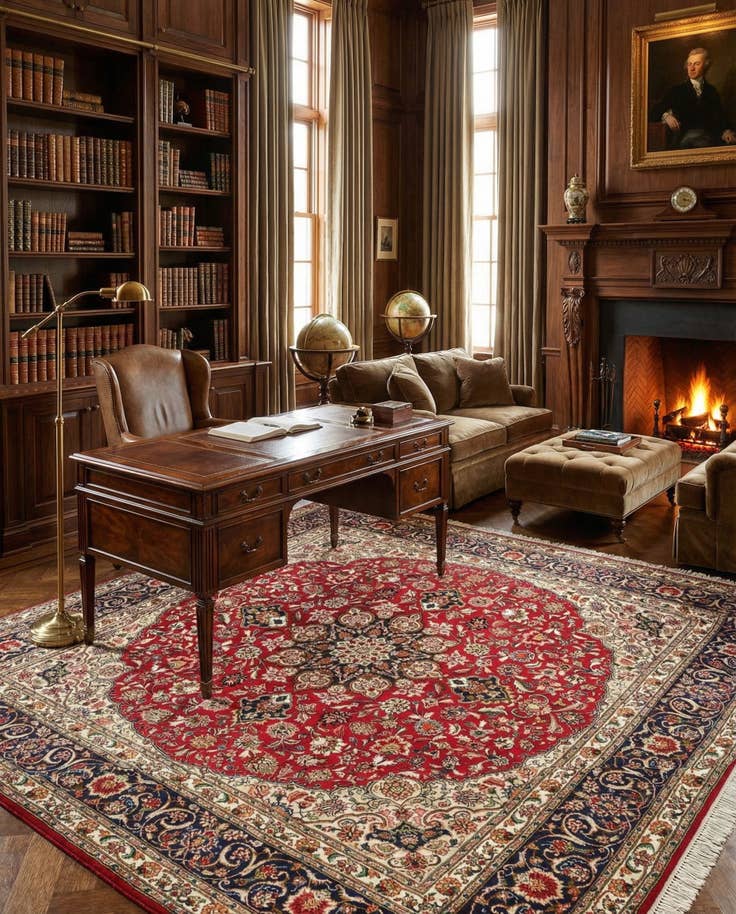 Detail image of 6' 8 x 6' 9 Tabriz Square Rug