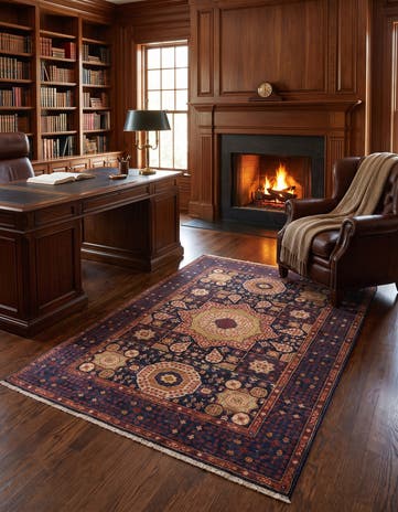 4' x 5' 10 Hand Knotted Mamluk Ziegler Rug