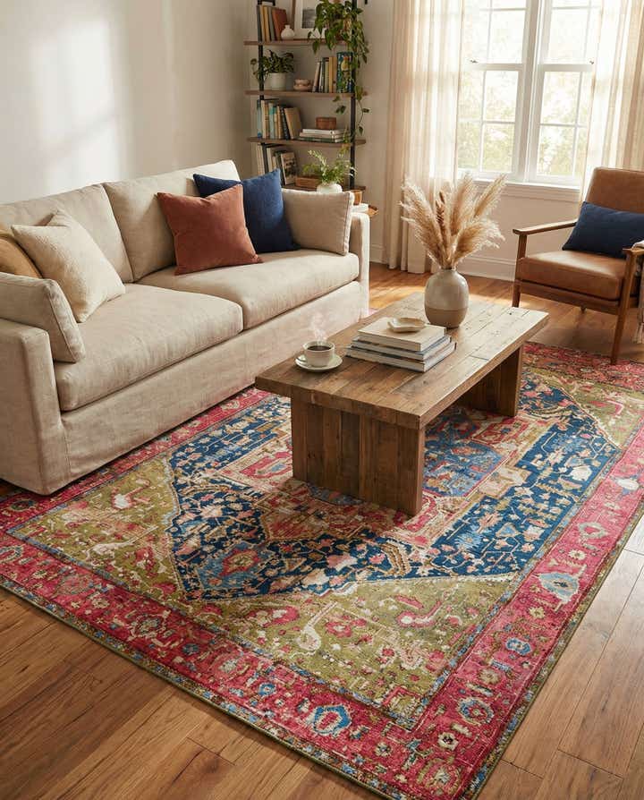 7' x 10' Easy-Clean Traditional Indoor / Outdoor Rug