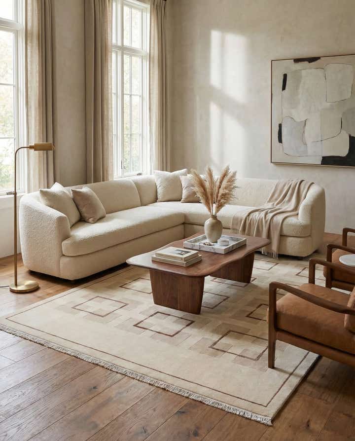 6' 7 x 9' 10 Hand Knotted Darya Wool Rug