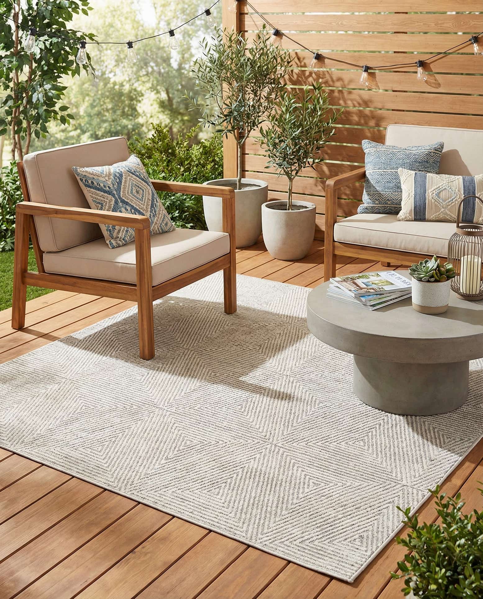 7' 10 x 7' 10 Easy-Clean Sabrina Soto Indoor / Outdoor Square Rug