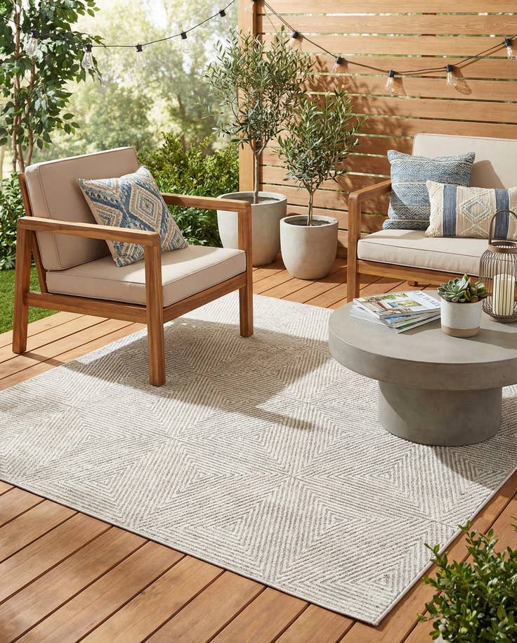 Detail image of 7' 10 x 7' 10 Easy-Clean Sabrina Soto Indoor / Outdoor Square Rug