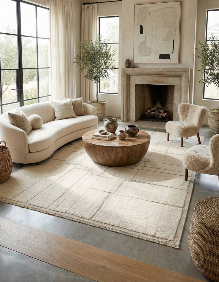 Detail image of 9' x 12' 3  Hand Knotted Beni Marok Rug