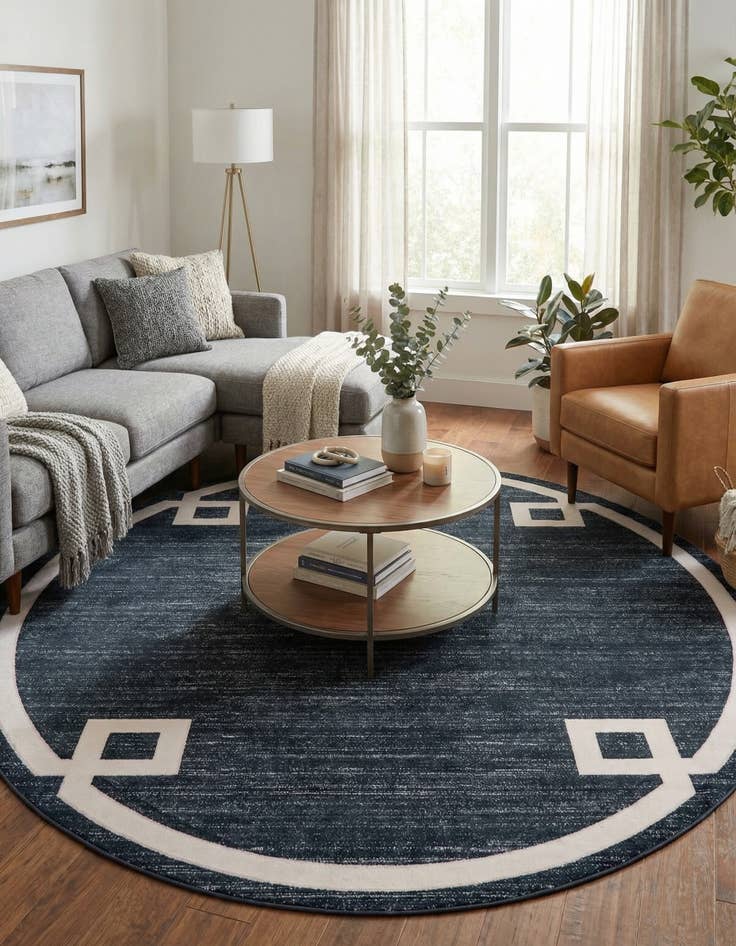 Detail image of Jill Zarin 8' x 8' Uptown Lenox Hill Round Rug