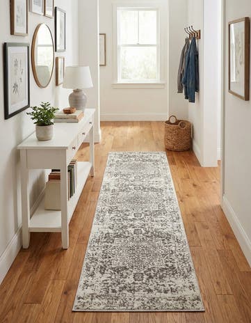 White Arlington Runner Rug
