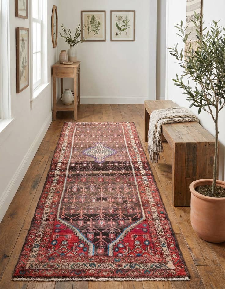 Detail image of 2' 6 x 8' 4  Hand Knotted Ultra Vintage Persian Wool Runner Rug