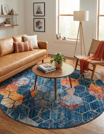 6' x 6' Andromeda Round Rug