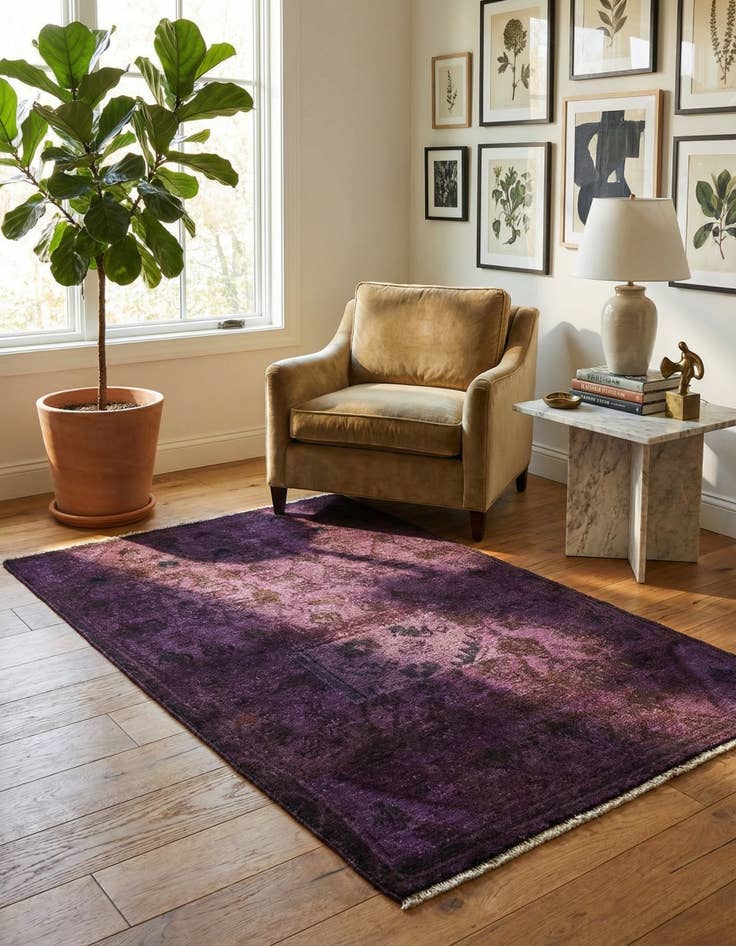 Detail image of  2' 7 x 4' 2  Hand Knotted Ultra Vintage Persian Wool Rug