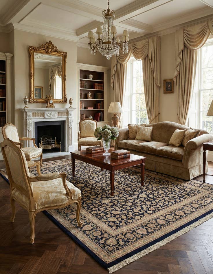 Detail image of 7' 11 x 11' 1 Ghom Silk Rug