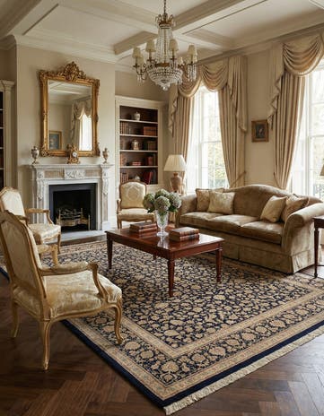 7' 11 x 11' 1 Ghom Silk Rug