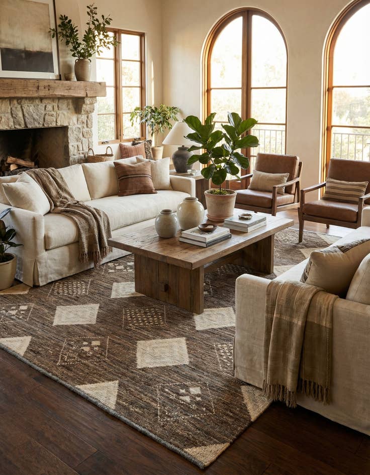 Detail image of 8' 4 x 12' 1  Hand Knotted Moroccan Wool Rug