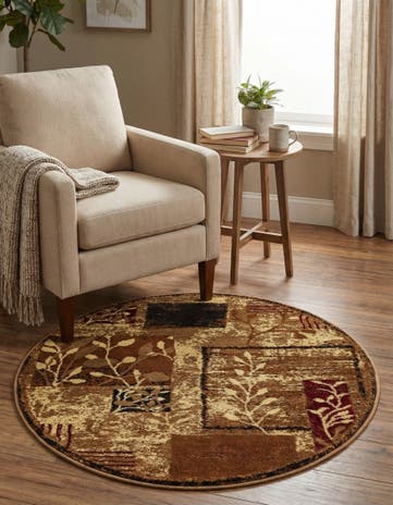 3' x 3' Cafe Round Rug