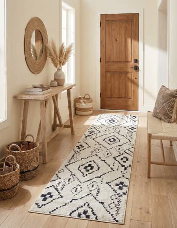 Ivory Morocco Runner Rug