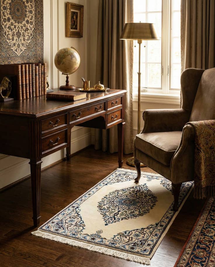 Detail image of 1' 8 x 2' 9 Hand Knotted Nain Rug