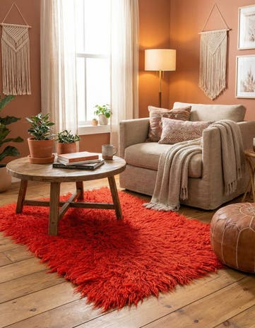 2' 8 x 4' 3 Hand Knotted Moroccan Wool Rug