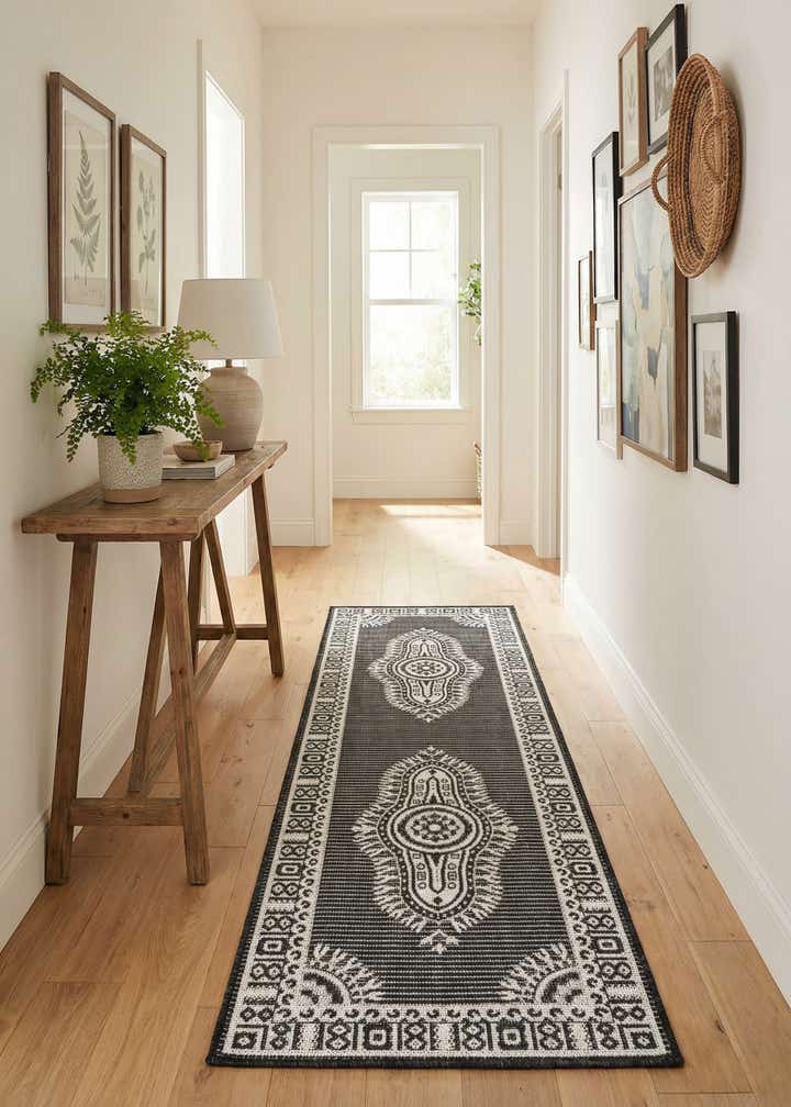 2' x 6' Easy-Clean Traditional Indoor / Outdoor Runner Rug