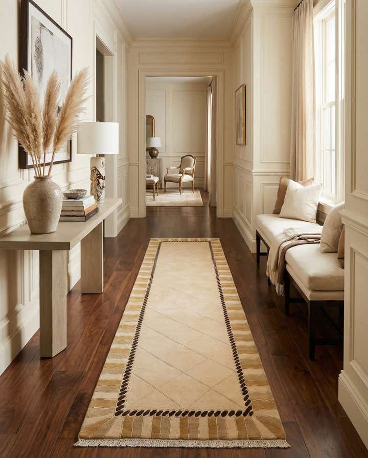3' 3 x 12' 11 Hand Knotted Darya Wool Runner Rug