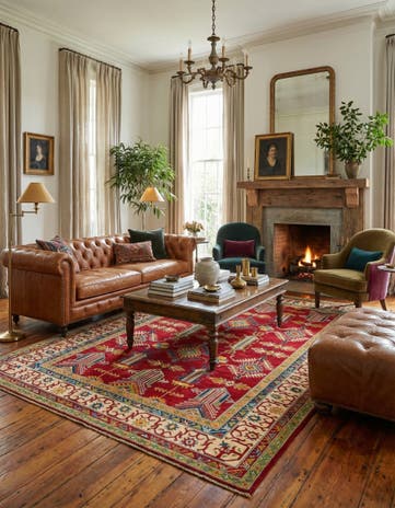 6' 5 x 9' 8 Hand Knotted Kazak Rug