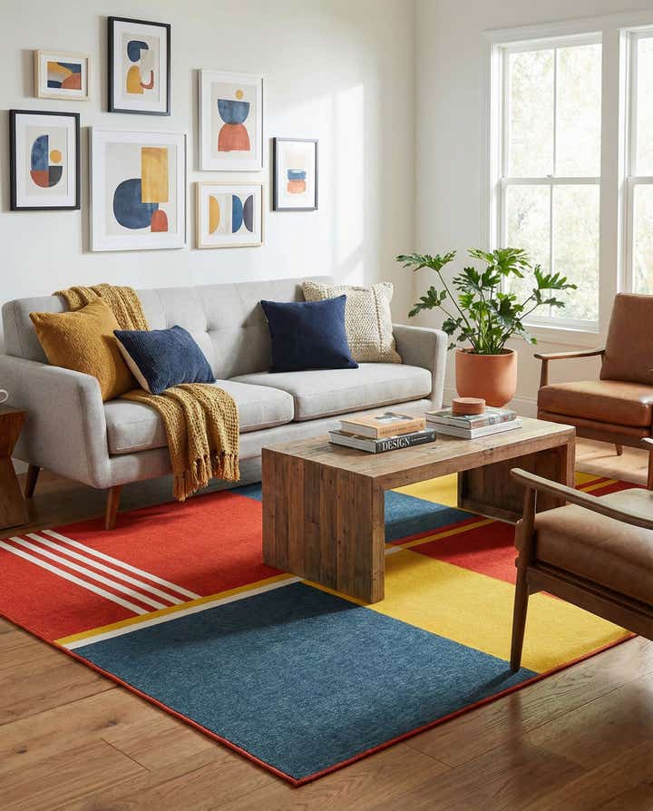 6' x 9' Easy-Clean Modern Indoor / Outdoor Rug