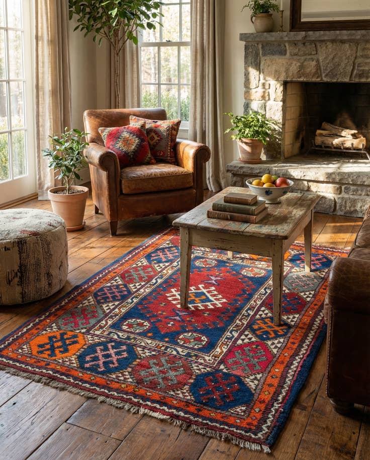 Detail image of 3' 9 x 5' 4 Hand Knotted Anatolian Wool Rug