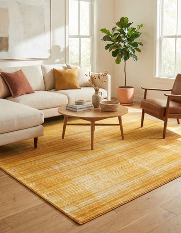 Yellow Gemstone Square Rug