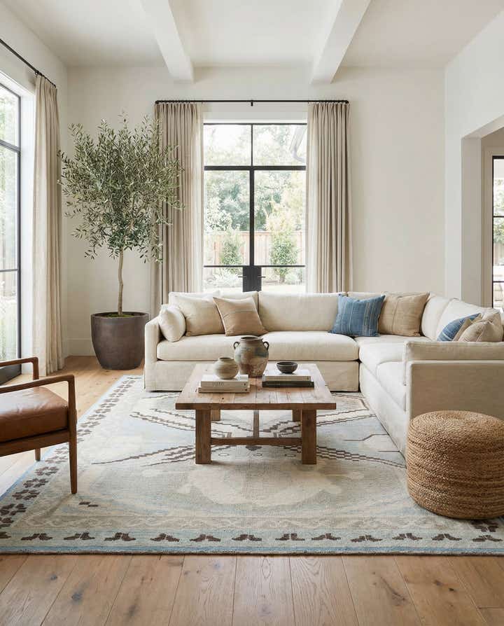 9' x 12' 6 Hand Knotted Moroccan Wool Rug