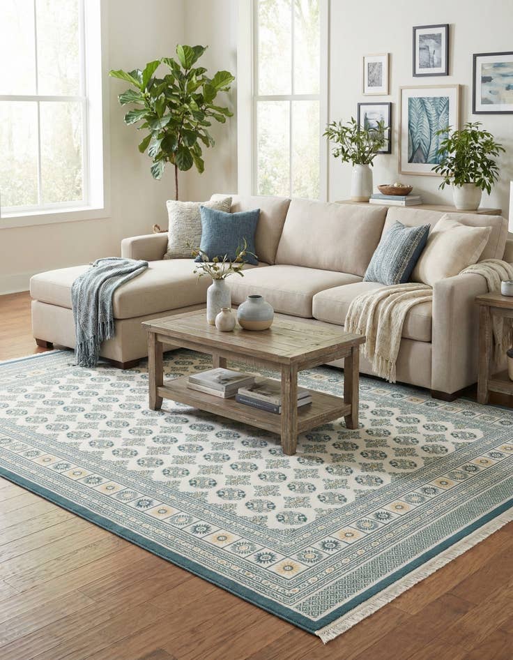 Detail image of 7' 10 x 10' Nain Design Rug