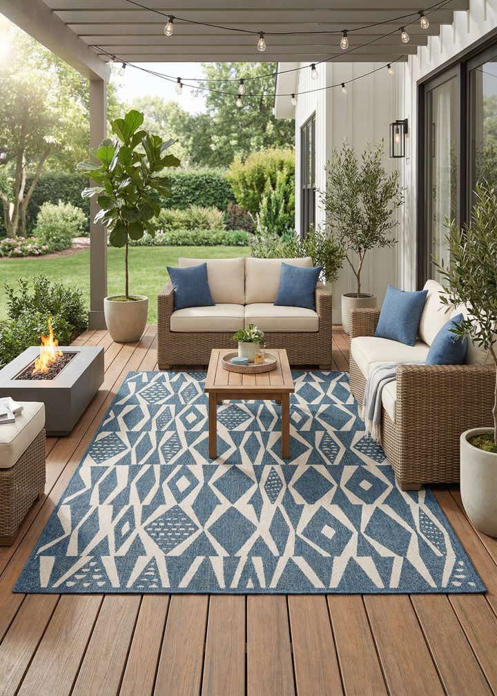 7' 10 x 10' Easy-Clean Baja Indoor / Outdoor Rug