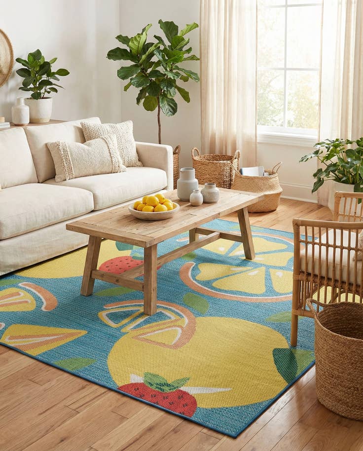 Detail image of 7' 10 x 7' 10 Easy-Clean Baja Indoor / Outdoor Square Rug