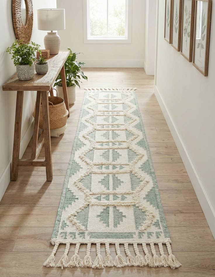 Detail image of 2' 7 x 10'  Hand Woven Arizona Wool Runner Rug