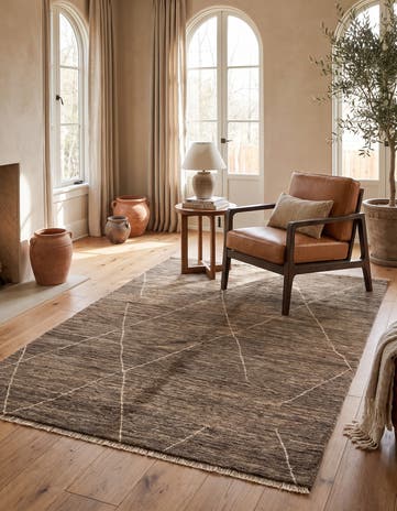 4' 7 x 6' 5 Hand Knotted Moroccan Wool Rug