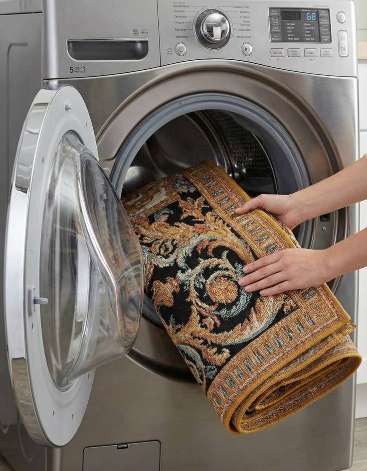 Detail image of 4' x 6'  Washable Traditional Indoor / Outdoor Rug