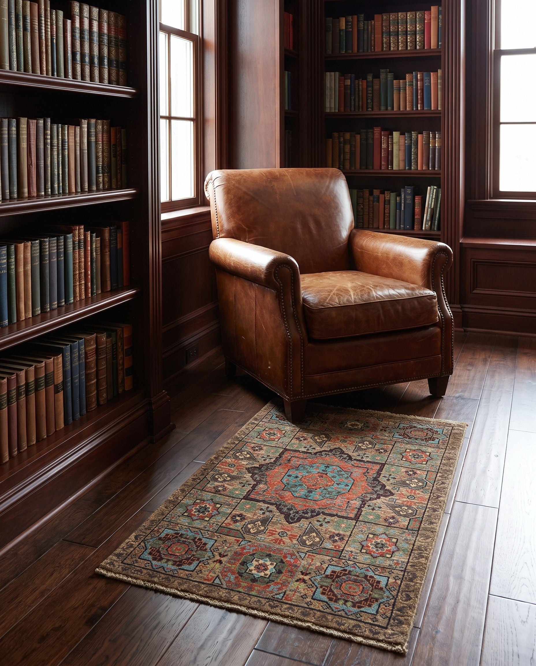 2' 2 x 3' 5 Hand Knotted Mamluk Ziegler Rug