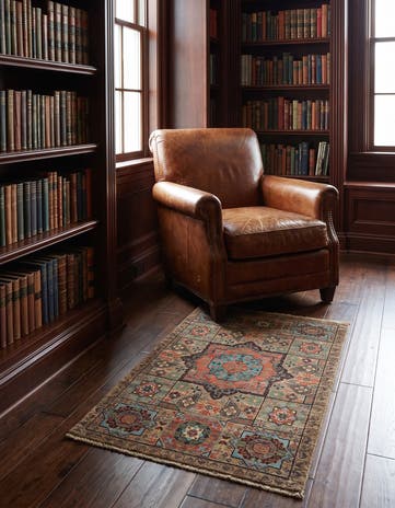 2' 2 x 3' 5 Hand Knotted Mamluk Ziegler Rug