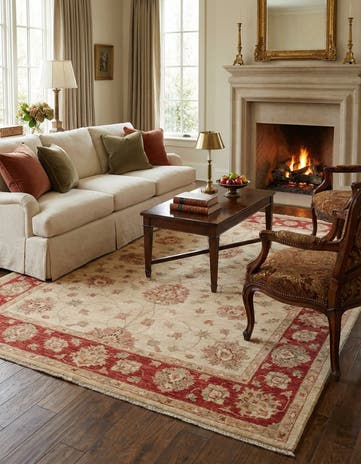 5' 2 x 6' 4 Hand Knotted Peshawar Ziegler Rug