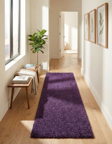 2' x 8' Solid Frieze Runner Rug