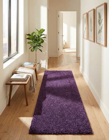 2' x 8' Solid Frieze Runner Rug