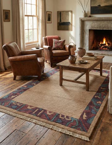 3' 11 x 5' 11 Hand Knotted Tibet Wool Rug