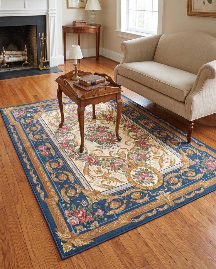 Detail image of 5' x 7' Easy-Clean Traditional Indoor / Outdoor Rug