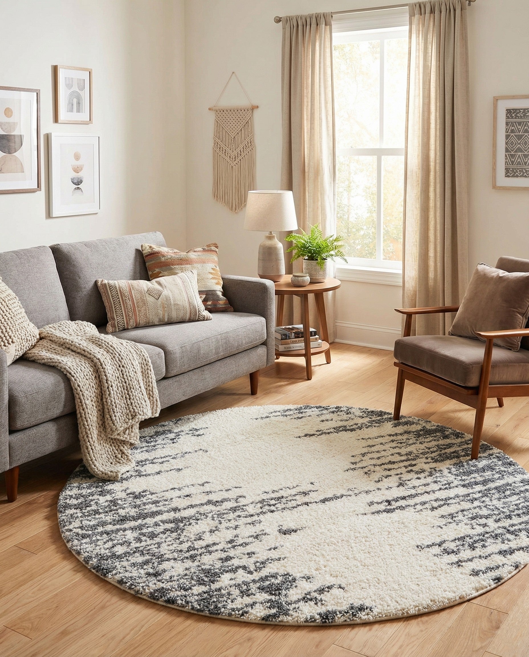  5' 3 x 5' 3 Serenity Shag Round Rug