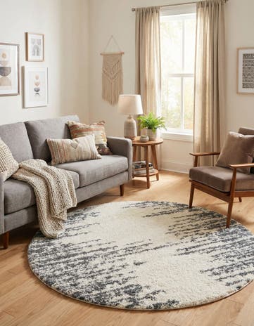 5' 3 x 5' 3 Serenity Shag Round Rug