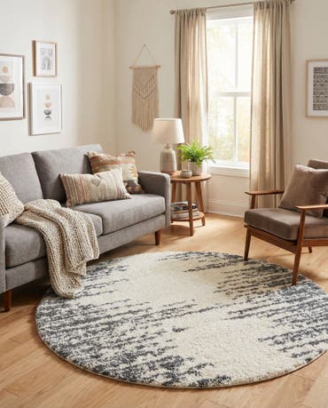  5' 3 x 5' 3 Serenity Shag Round Rug