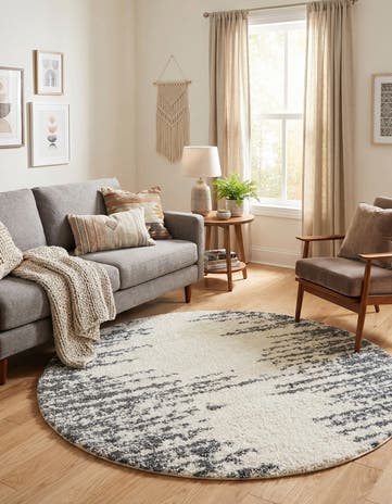 5' 3 x 5' 3 Serenity Shag Round Rug
